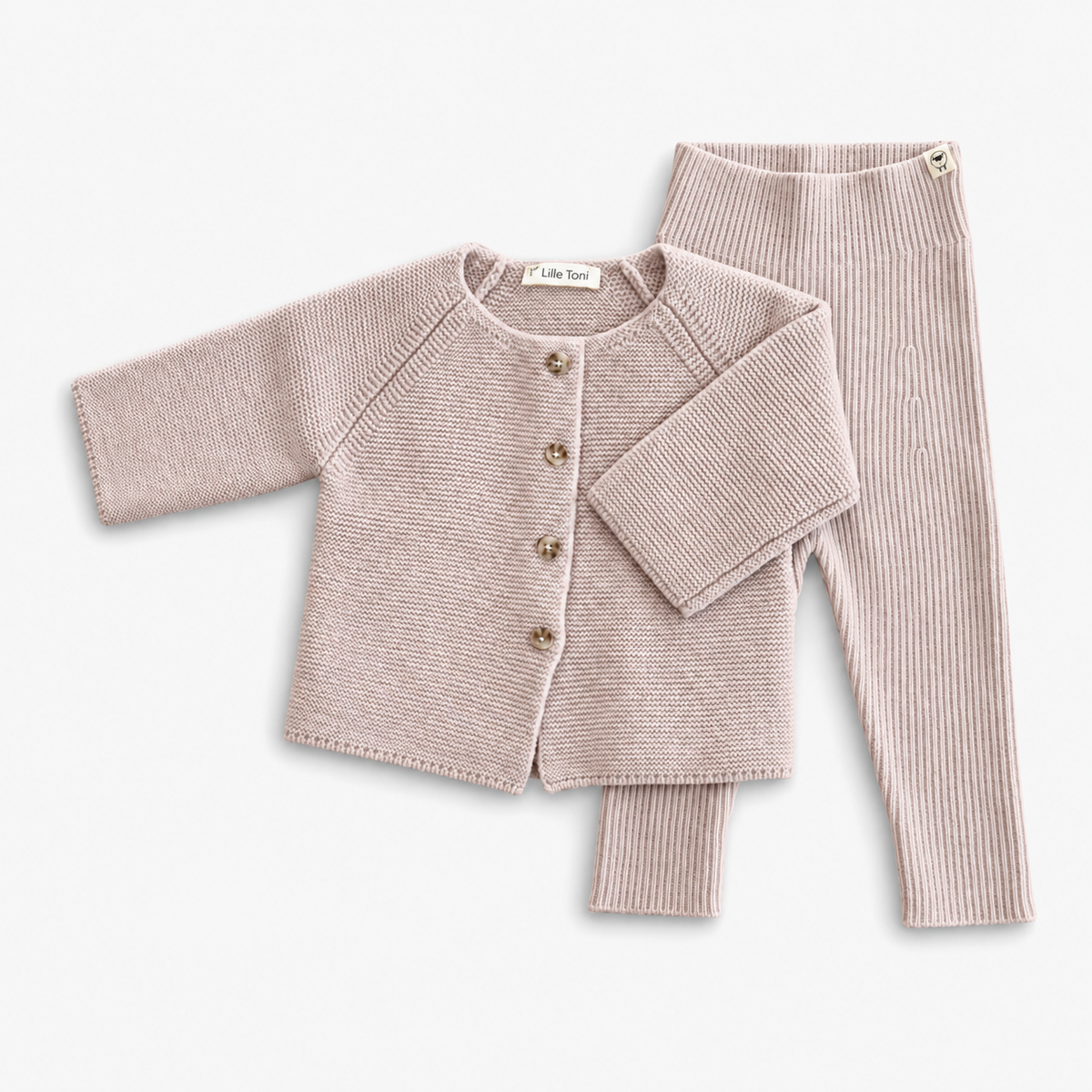 Gesschenkset aus Cardigan "Emil" & Leggings "Finn" in rosewood