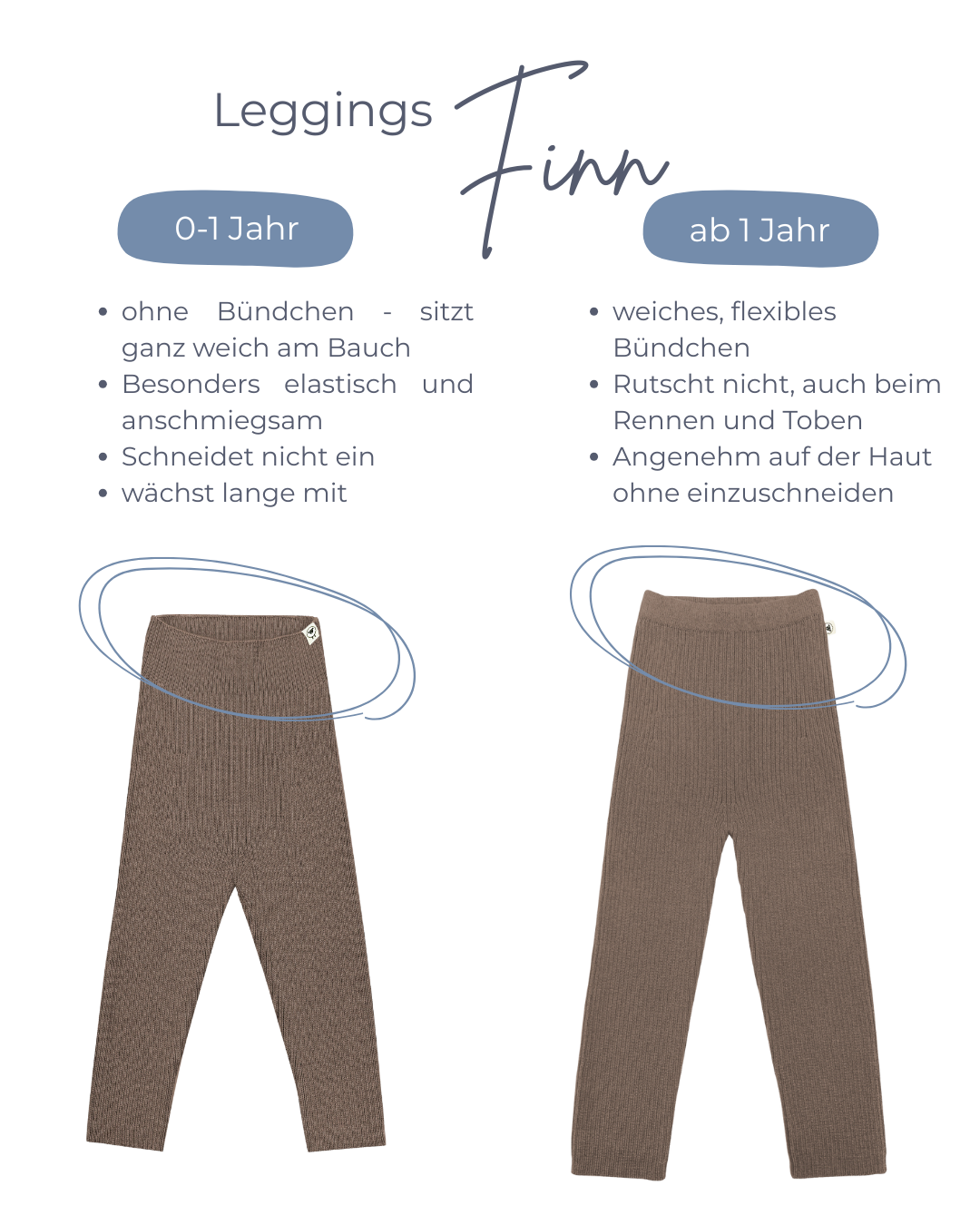 Leggings "Finn" in camel melange