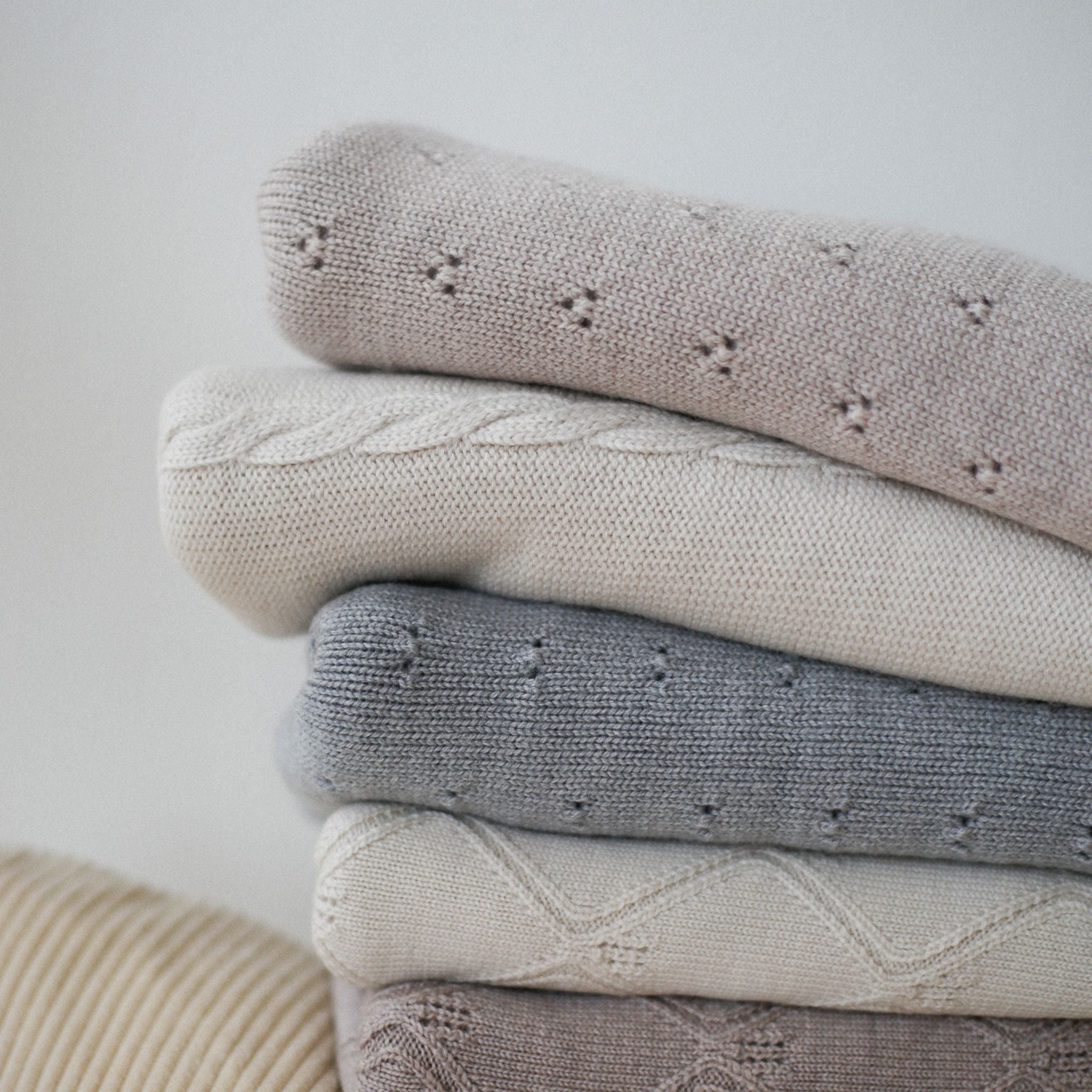 Stapel von Kuscheldecke